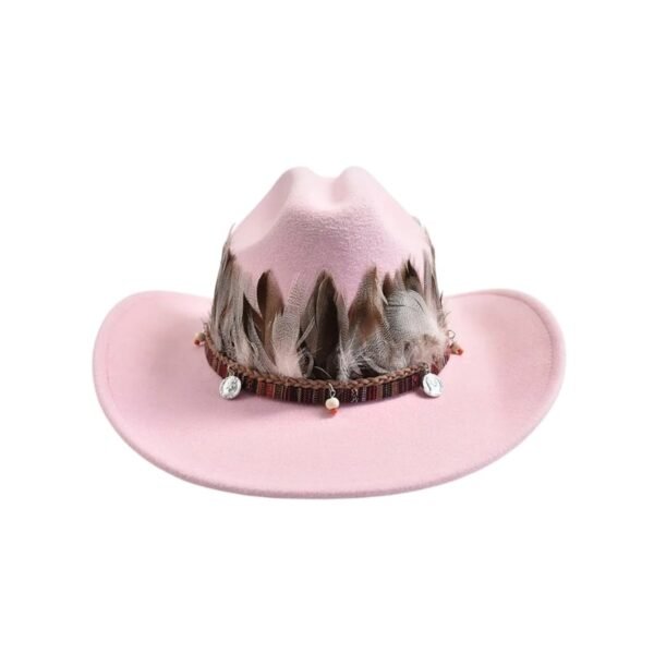 Chapeau Country Plume Rose