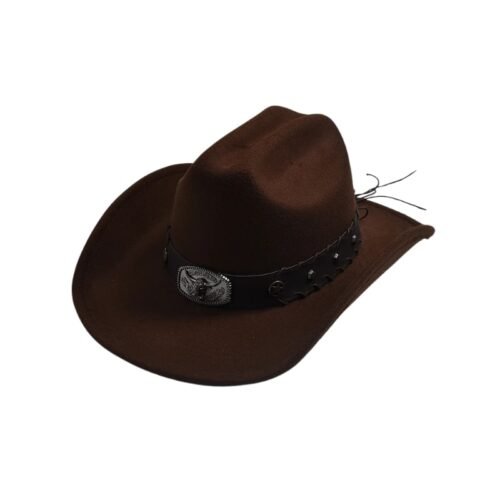 Chapeau de Cowboy Avec Ficelle Marron Foncé