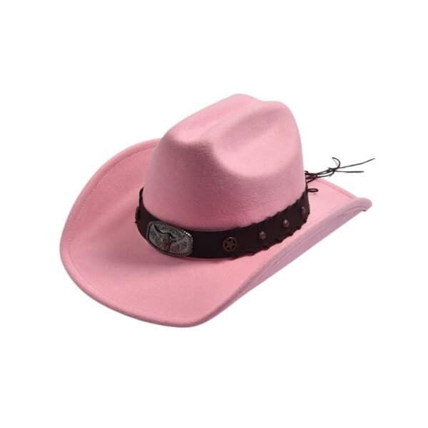 Chapeau de Cowboy Avec Ficelle Rose