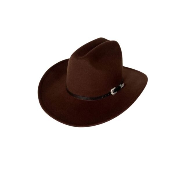 Chapeau de Cowboy à Boucle Marron