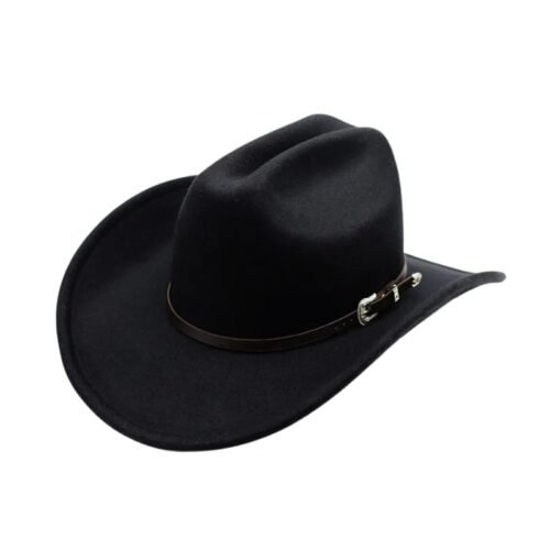 Chapeau de Cowboy à Boucle Noir