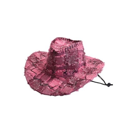 Chapeau Cowboy d'Éte pour Femme Rose