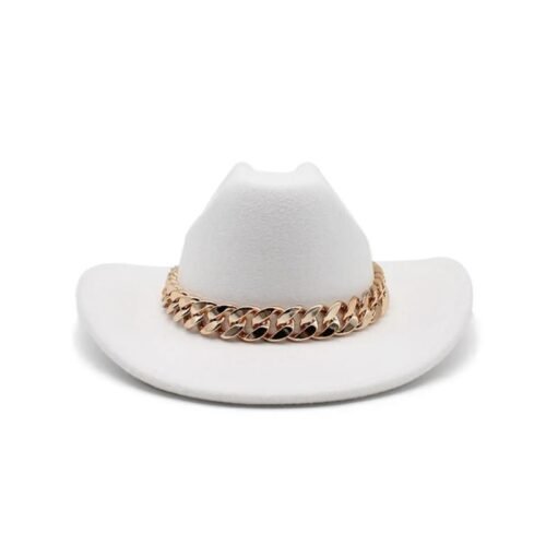 Chapeau Cowboy Femme Moderne Blanc