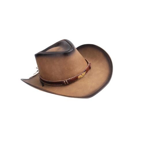 Chapeau Cowboy Feutre Marron Noir