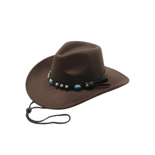 Chapeau Cowboy Mode Marron Foncé