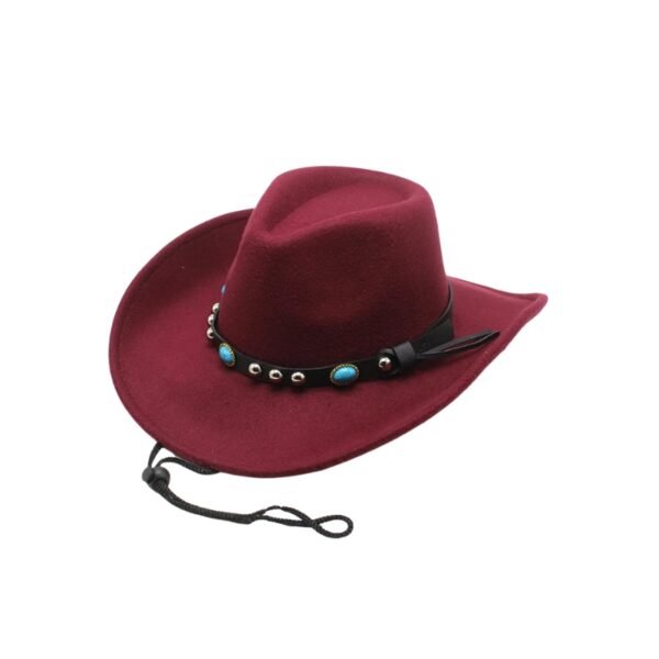 Chapeau Cowboy Mode Rouge Bordeaux