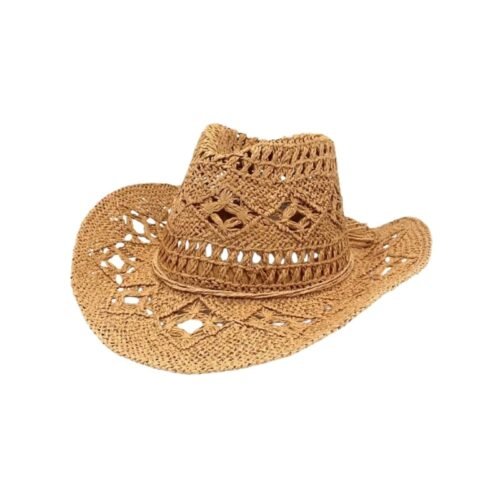 Chapeau de Cowboy Femme en Paille Sable