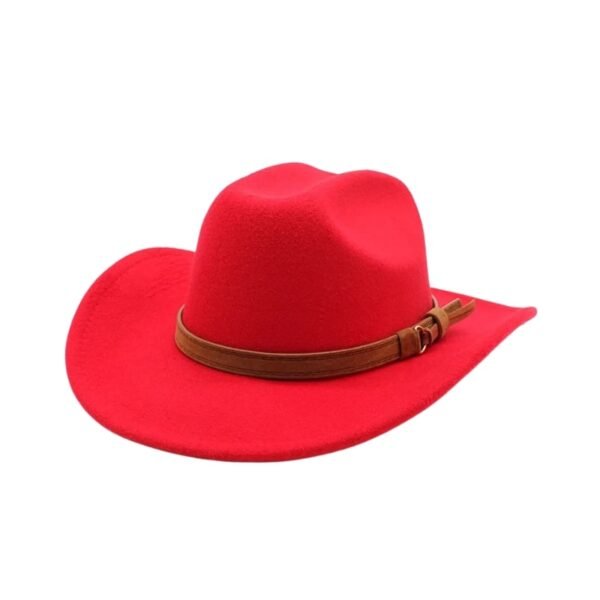 Chapeau Cowboy Femme Moderne Rouge