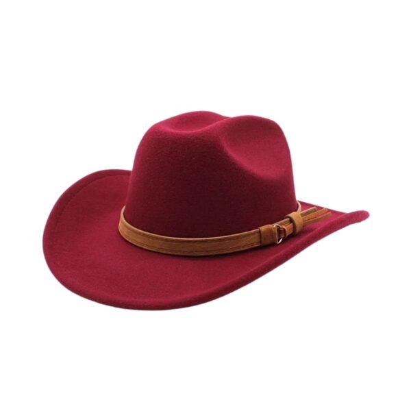 Chapeau Cowboy Femme Moderne Rouge Bordeaux