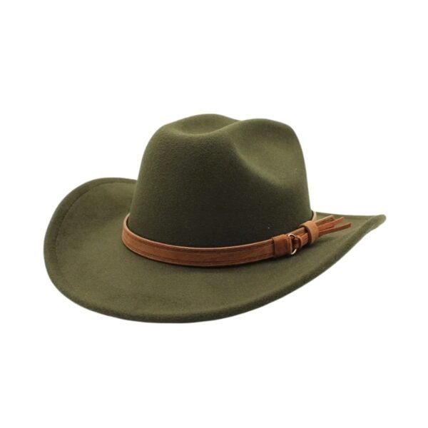 Chapeau Cowboy Femme Moderne Vert Militaire