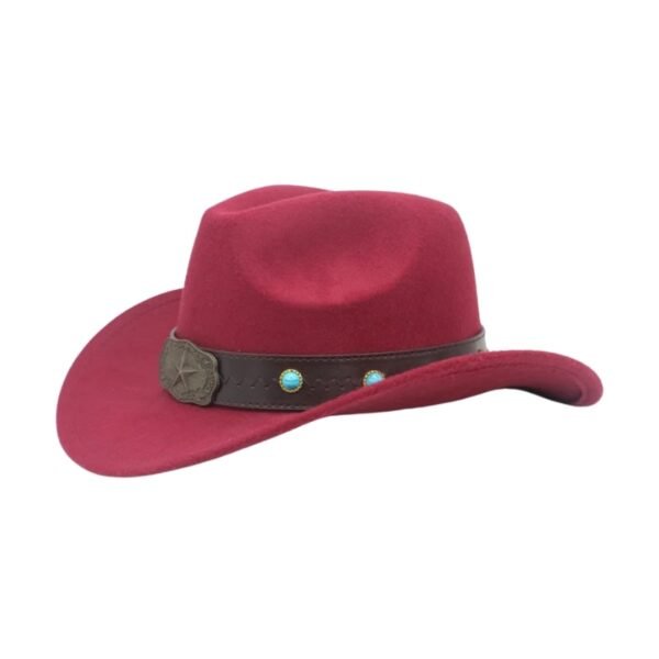 Chapeau Cowboy Sheriff Rouge Bordeaux