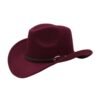 Chapeau Cowboy Tendance Rouge Bordeaux